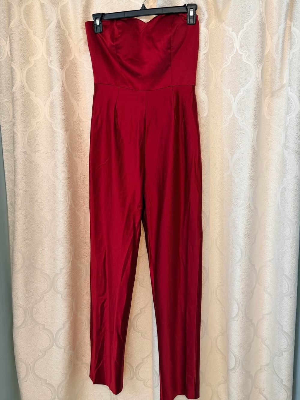 Strapless Red Jumpsuit